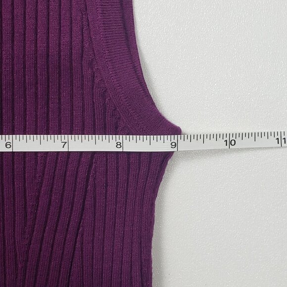 Madewell Mockneck Tank Sweater Set Women Size XXS Wine Ivory 2 Items [N0305] NWT - Picture 5 of 16